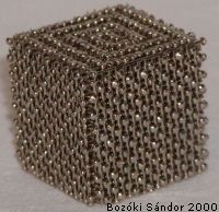 Pin-cube, cube made of pins