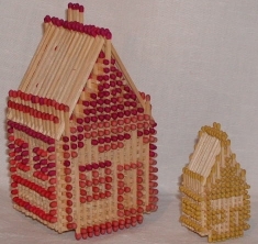 Matchhouse (house made of matches)